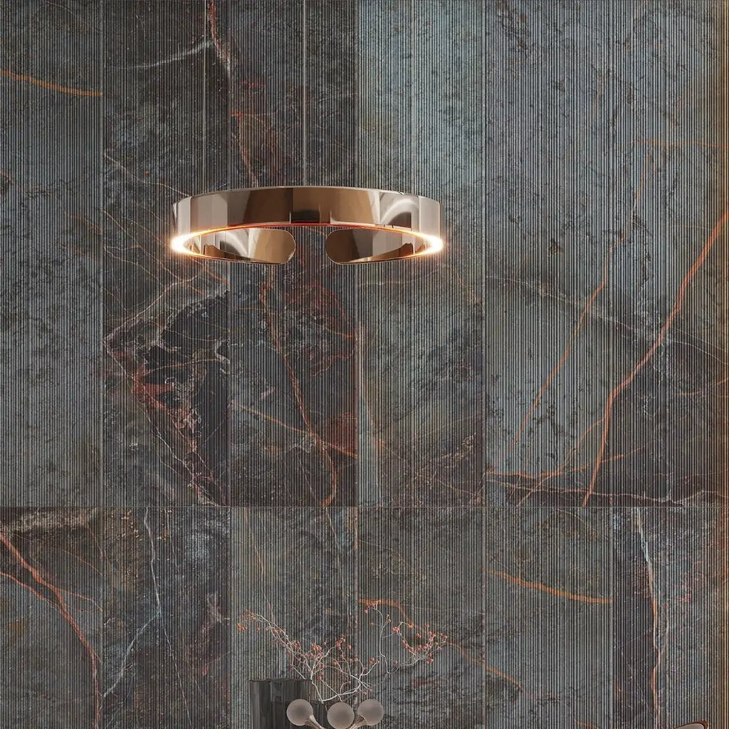 Slate Gray with Molten Copper 12x48 Matte Porcelain Large Format Tile (3 pack, 11.63 sq ft/case) by Apollo Tile