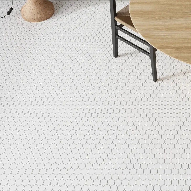 Snow White 12x12 Honed Hexagon Thassos Marble Mosaic Tile (5 pack, 4.83 sq ft/case) by Apollo Tile