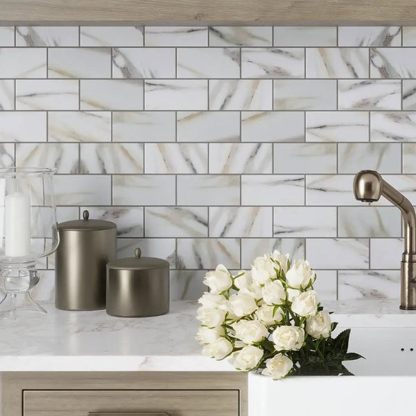 Chiffon White 12x12 Matte Brick Recycled Glass Mosaic Tile (10 pack, 9.18 sq ft/case)