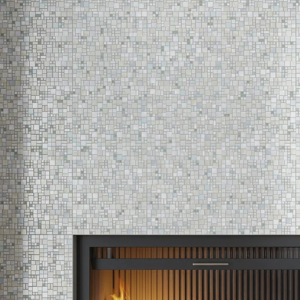 Pearl White 12x12 Glossy Square Glass Mosaic Tile (10 pack, 10.85 sq ft/case) by Apollo Tile
