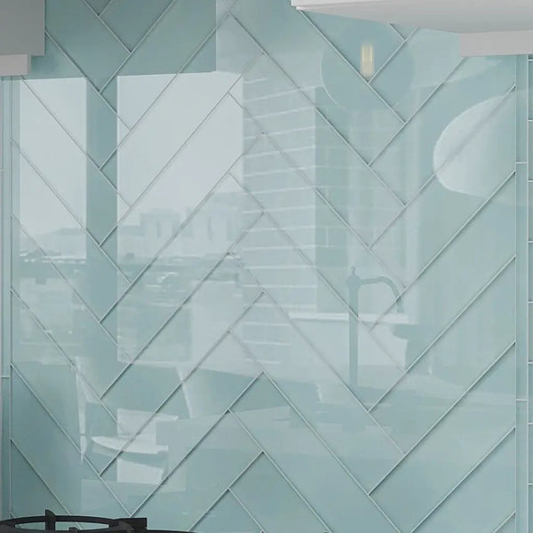 Blizzard Blue 3x12 Glossy Subway Glass Tile (20 pack, 5 sq ft/case)