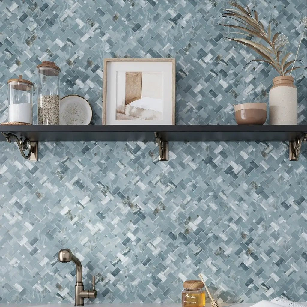 Green 12x12 Matte Basketweave Porcelain Mosaic Tile (5 pack, 4.84 sq ft/case) by Apollo Tile