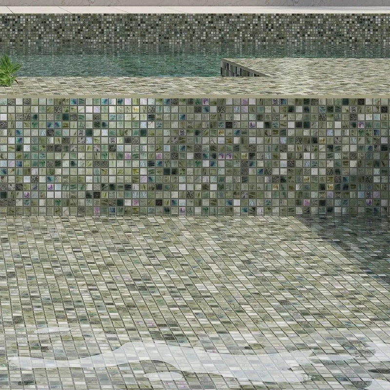 Emerald Green 12x12 Glossy Uniform Square Glass Mosaic Tile (10 pack, 9.3 sq ft/case) by Apollo Tile