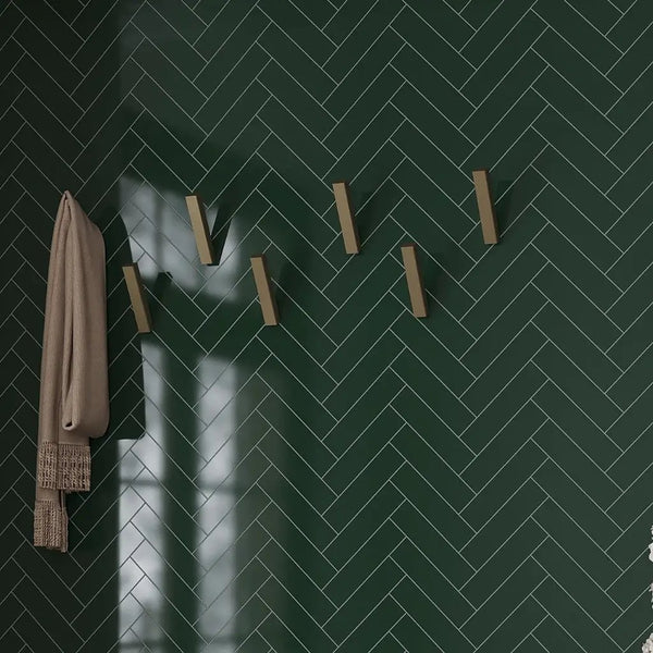Green 2x8 Glossy Ceramic Subway Tile (60 pack, 6.48 sq ft/case)