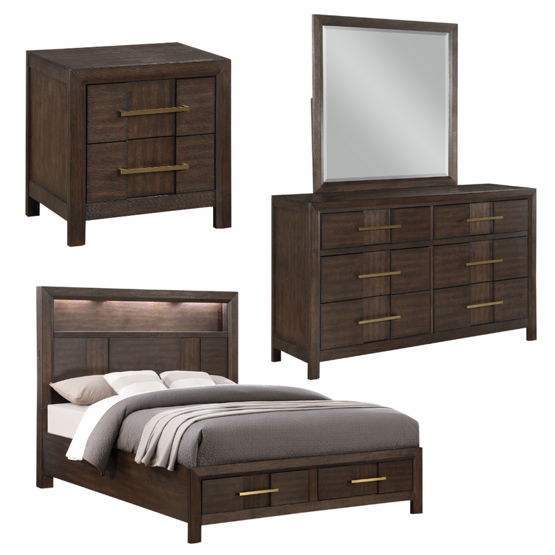 Modern 4 PCs King Size Set by BLAKHOM