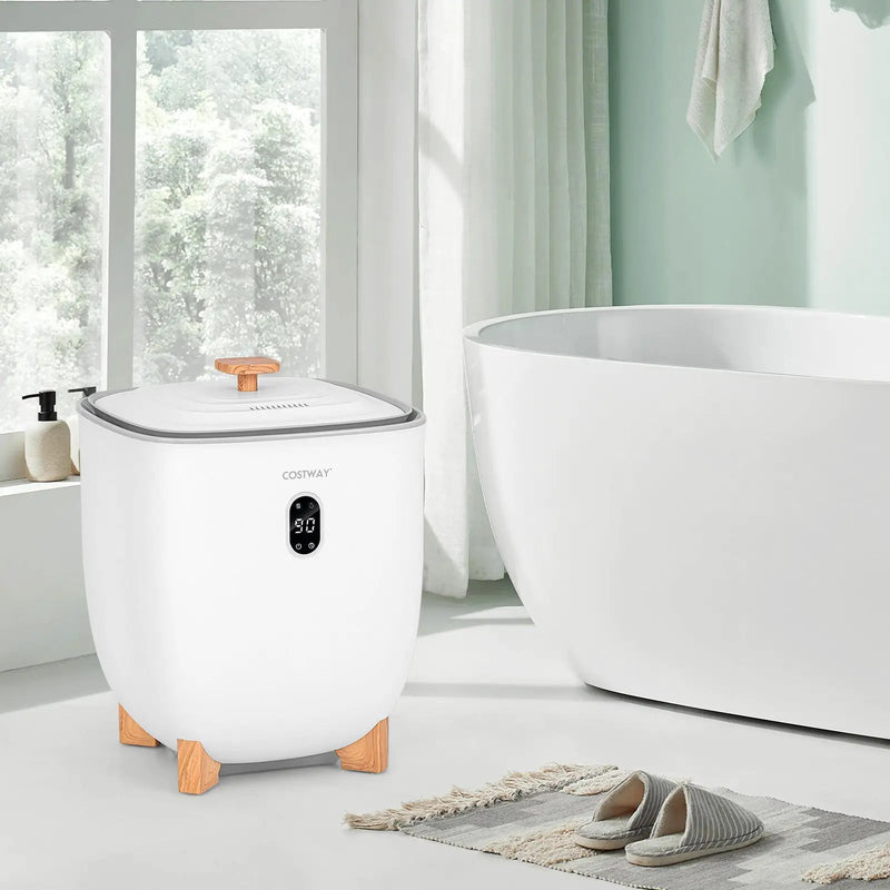 20L Towel Warmer Bucket with PTC Air Heater for Rapid and Even Heating-White by DirectDeals
