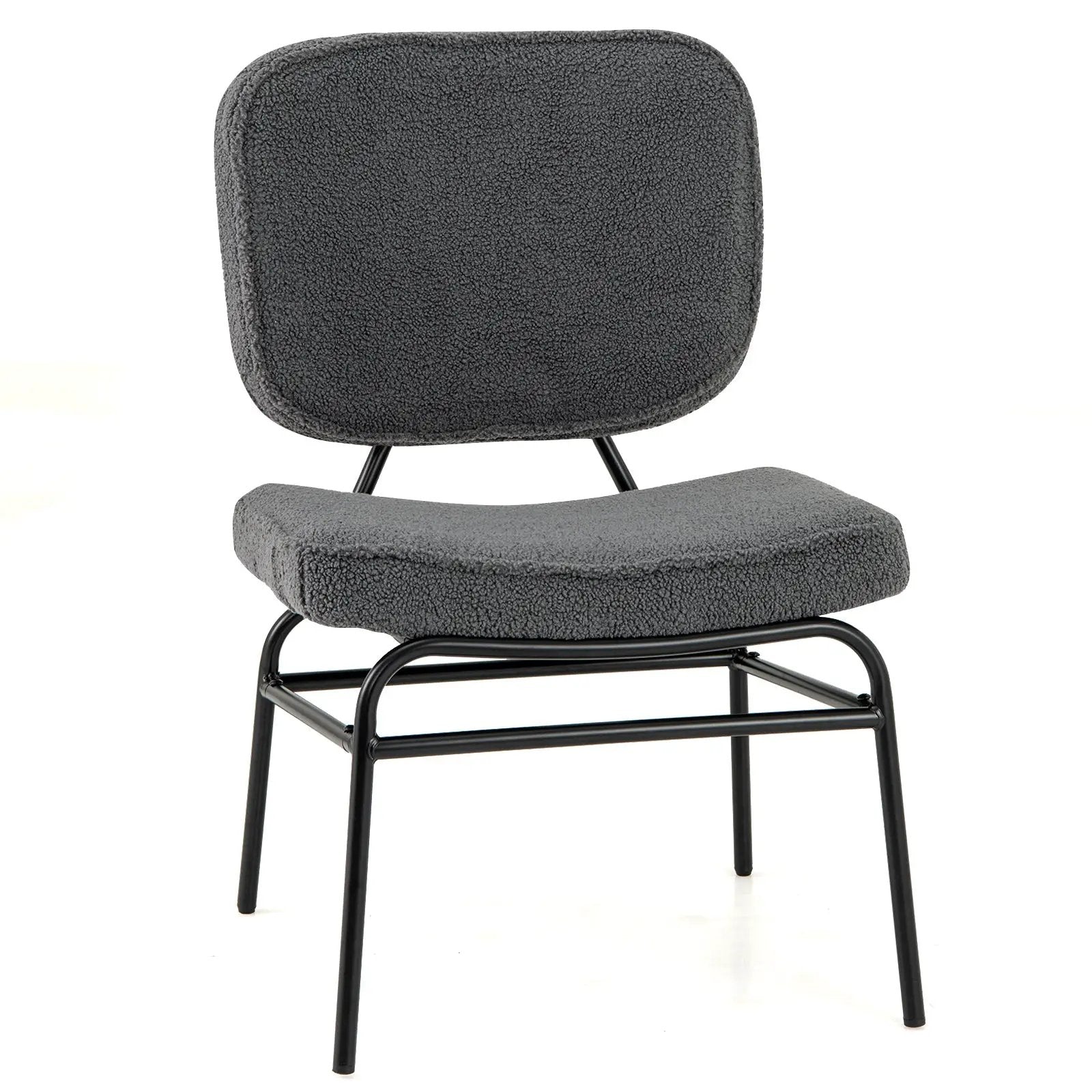 Upholstered Accent Chair Sherpa Reading Chair with Sponge Padding by DirectDeals