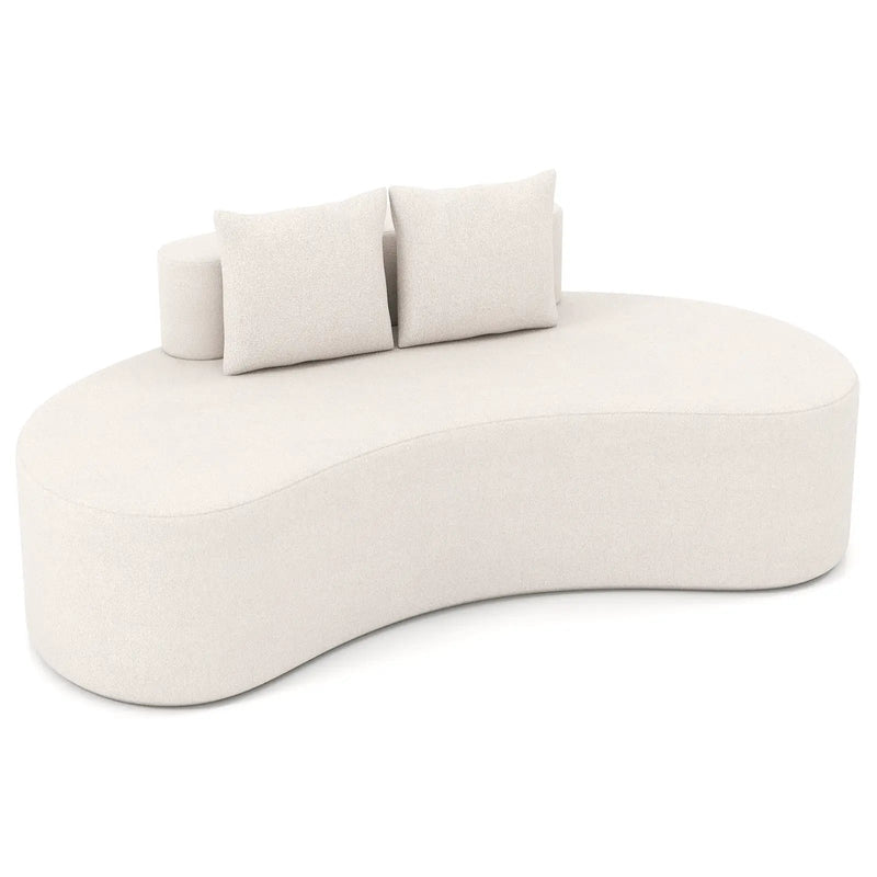 Upholstered Curved Sofa with 2 Cozy Pillows by DirectDeals
