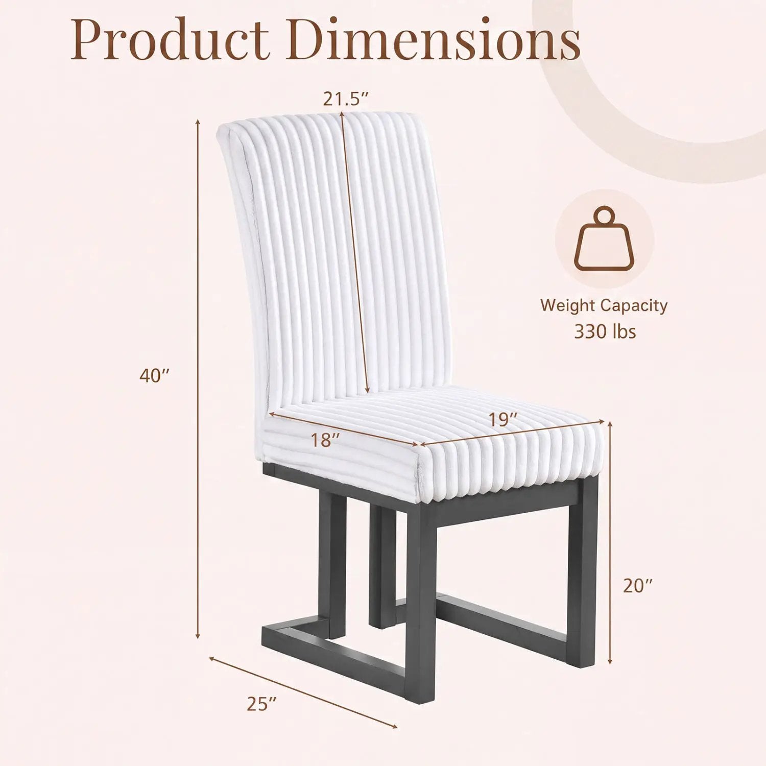Upholstered Dining Chairs Set of 4 with Rubber Wood Legs by DirectDeals