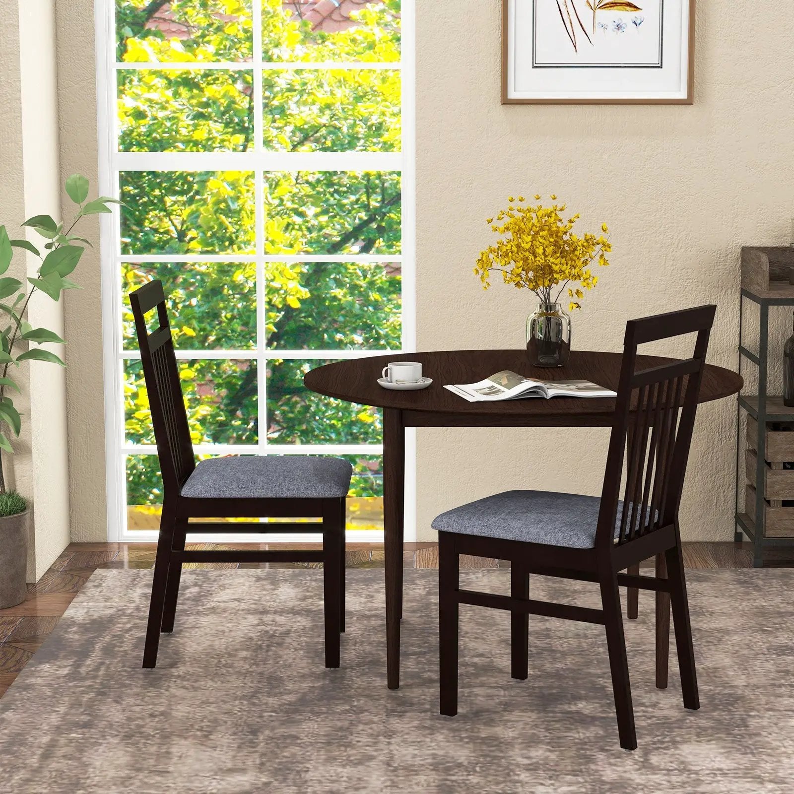 Upholstered Dining Chair Set of 2 by DirectDeals