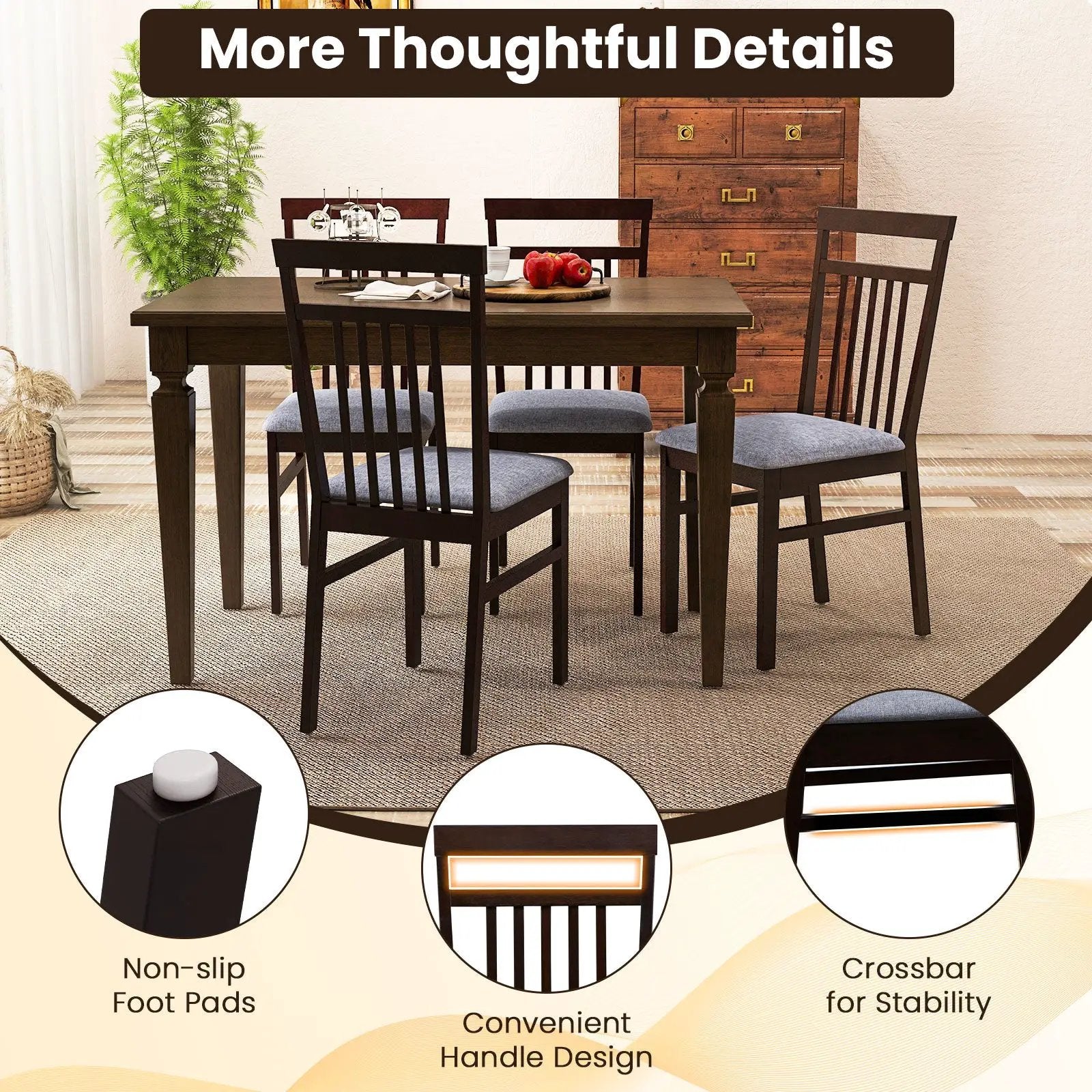 Upholstered Dining Chair Set of 2 by DirectDeals