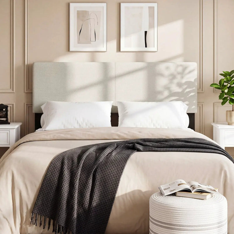Upholstered Headboard Queen/Full Size Vertical Quilted Panel by DirectDeals