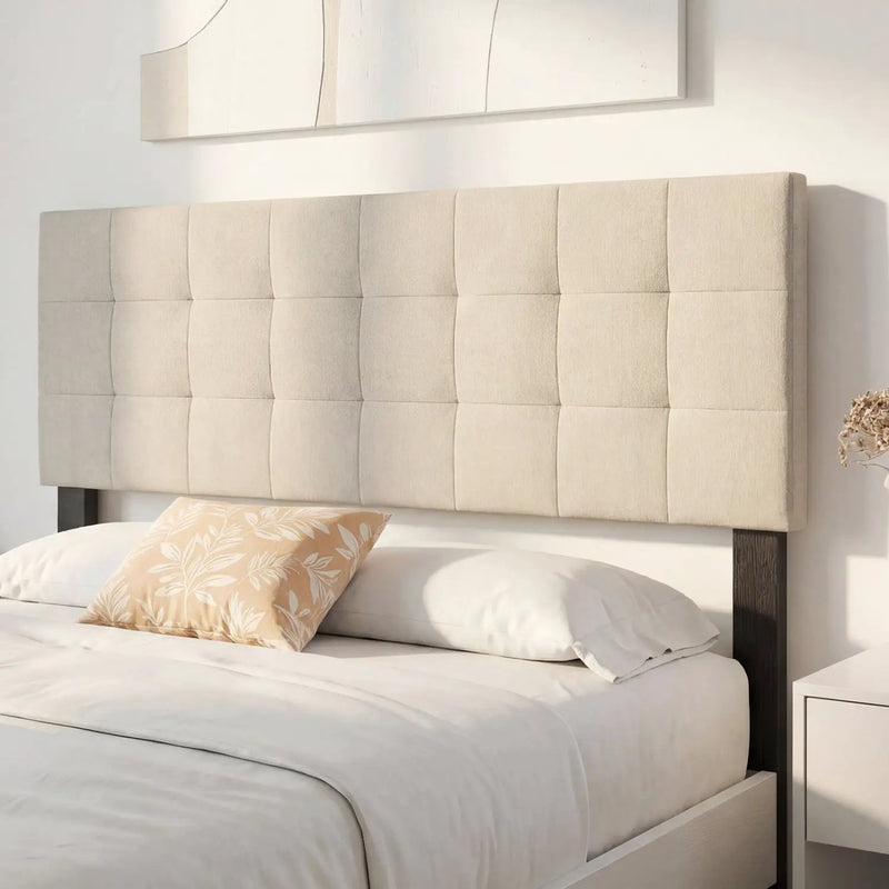 Upholstered Headboard Queen/Full Size with Adjustable Legs by DirectDeals