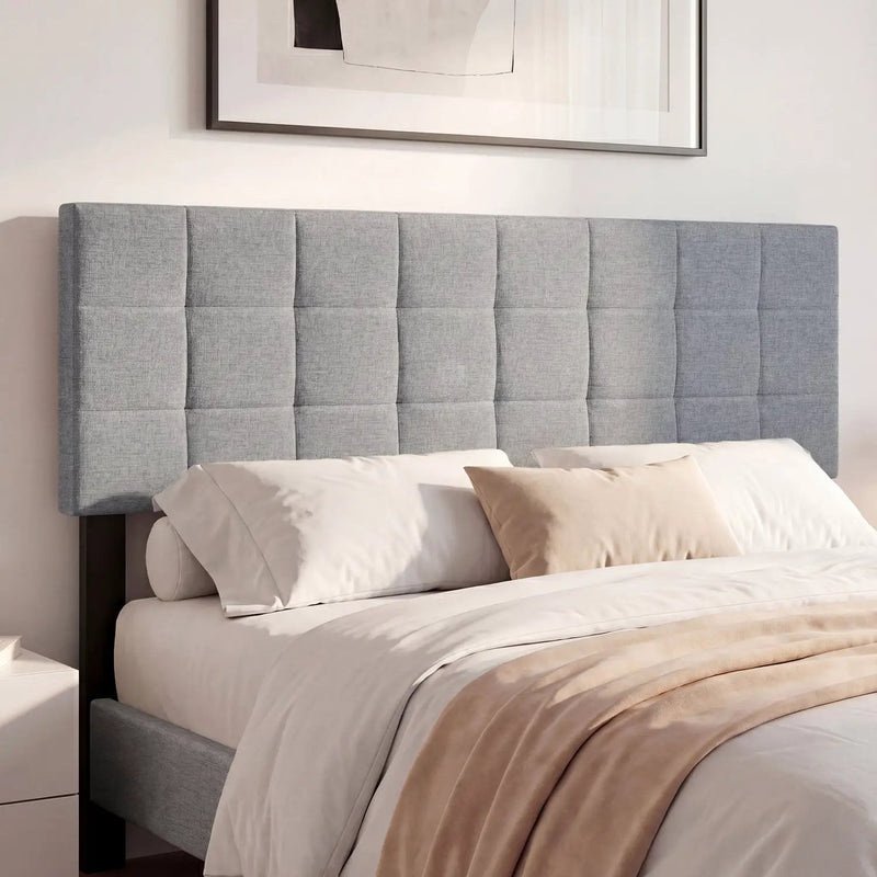 Upholstered Headboard Queen/Full Size with Adjustable Legs by DirectDeals
