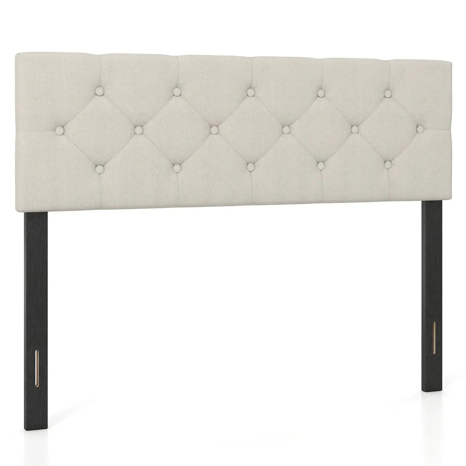 Upholstered Tufted Headboard Queen/Full Size with Adjustable Legs by DirectDeals