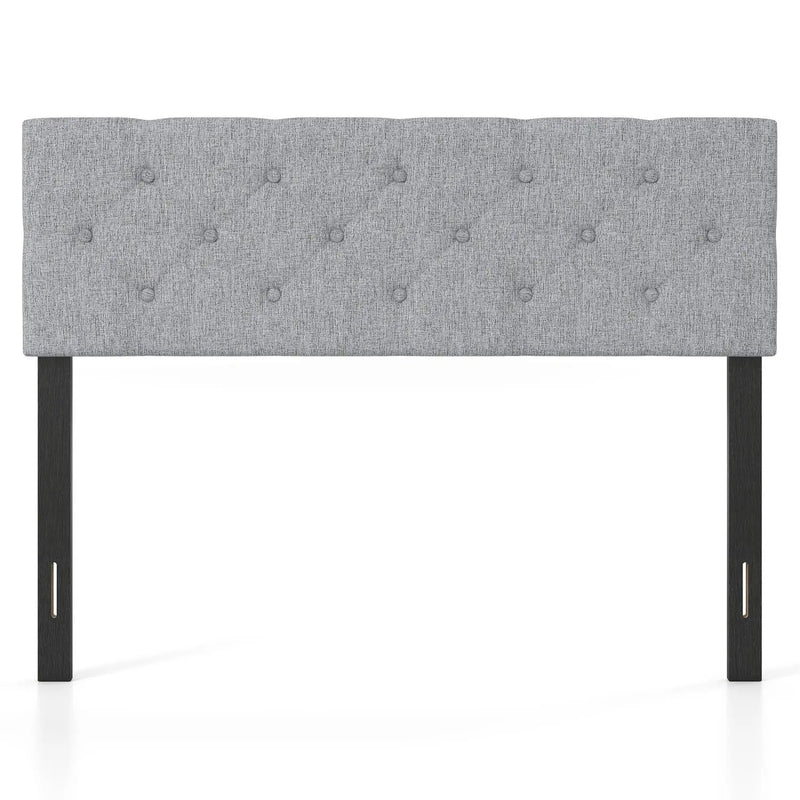 Upholstered Tufted Headboard Queen/Full Size with Adjustable Legs by DirectDeals