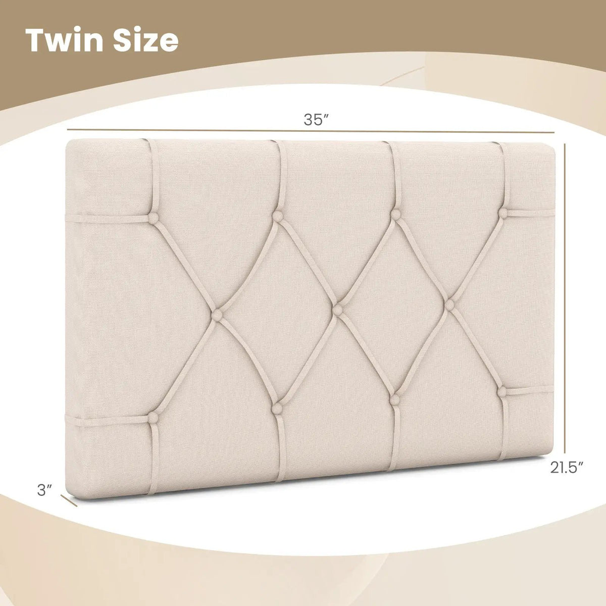 Upholstered Headboard for Twin Size Bed with Fabric Upholstery, photo 5 of 9