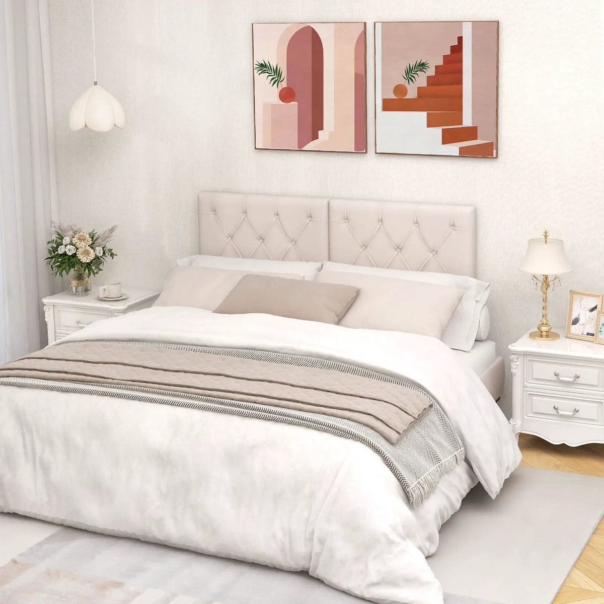Upholstered Headboard for Twin Size Bed with Fabric Upholstery, photo 7 of 9