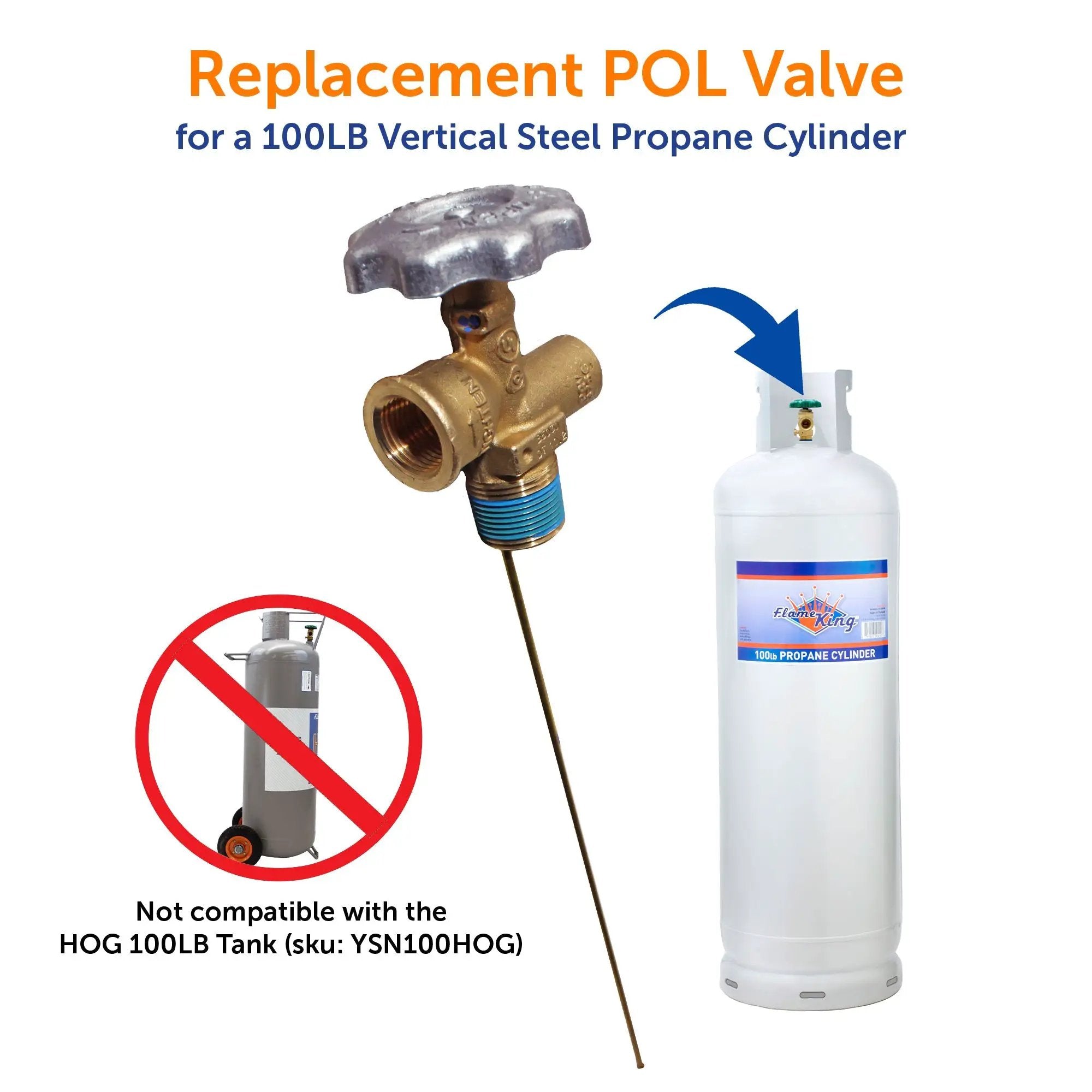 Flame King 100lb POL Valve by Flame King Products