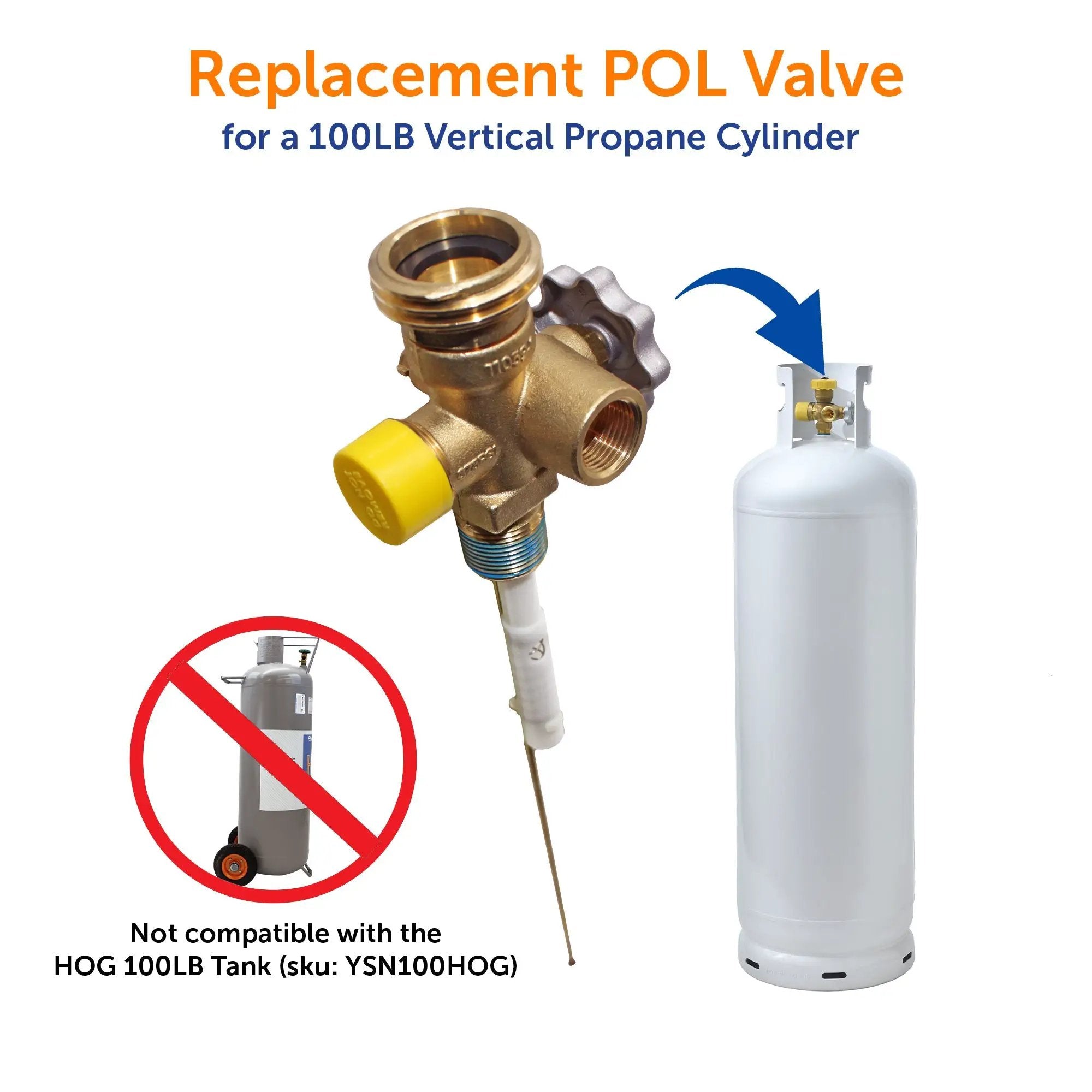 Flame King Multi Valve for 100lb Propane Cylinder by Flame King Products