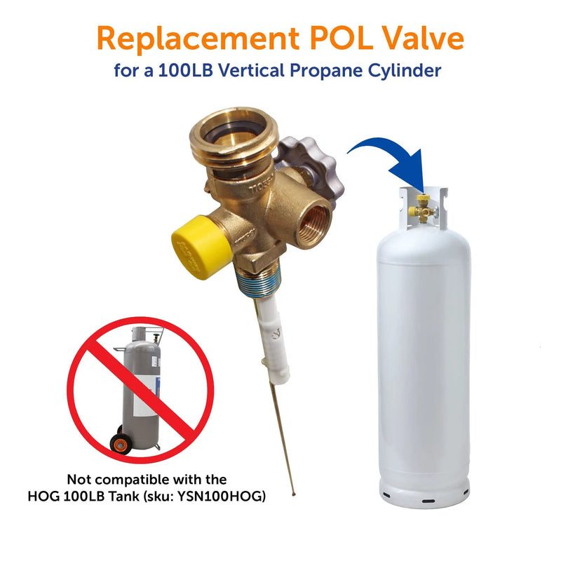 Flame King Multi Valve for 100lb Propane Cylinder by Flame King Products