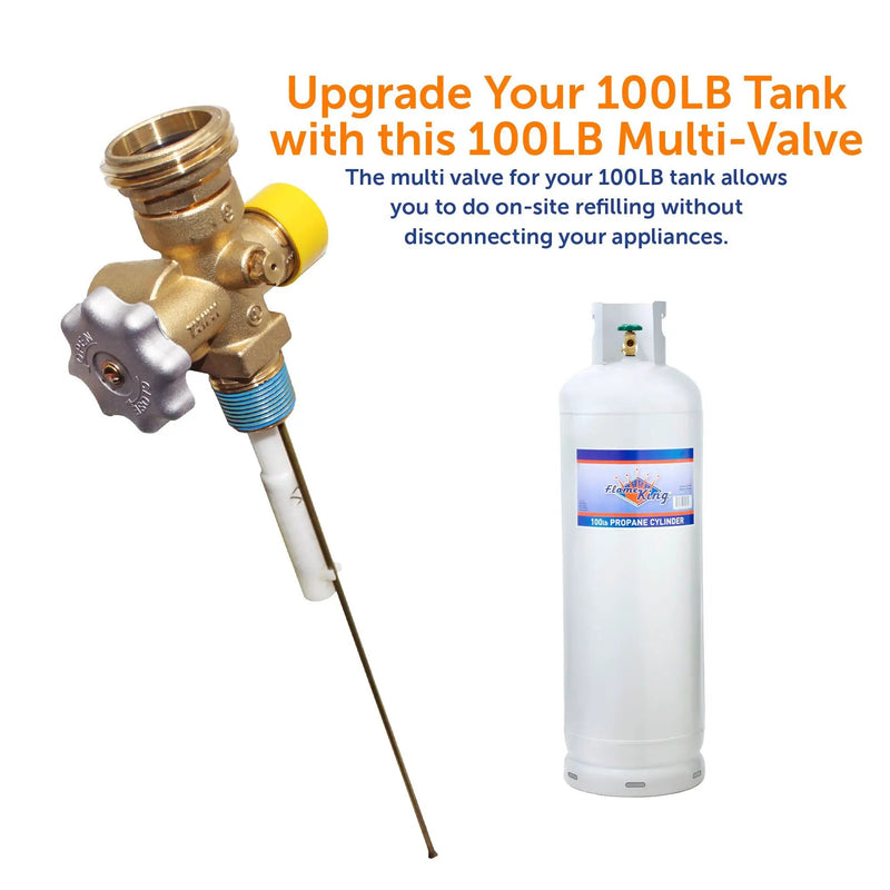 Flame King Multi Valve for 100lb Propane Cylinder by Flame King Products