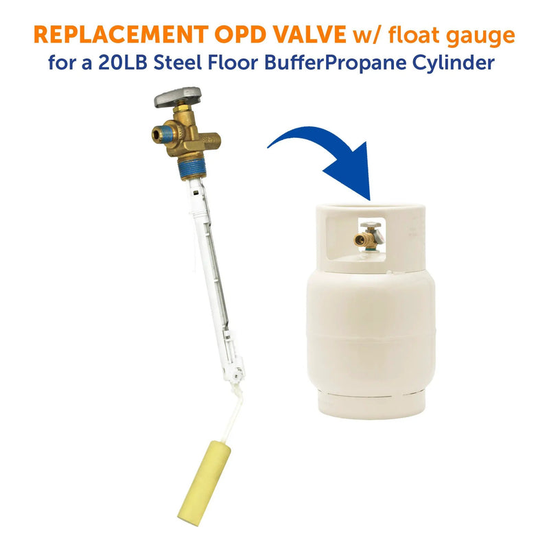 Flame King Overfill Protection Valve for 20lb Buffer Propane Tank by Flame King Products