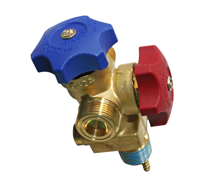 Flame King Dual Access Vapor/Liquid Valve + Dip Tube for 123LB Refrigerant Tank by Flame King Products