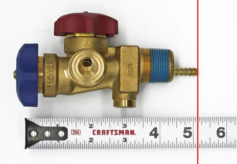Flame King Dual Access Vapor/Liquid Valve + Dip Tube for 123LB Refrigerant Tank by Flame King Products
