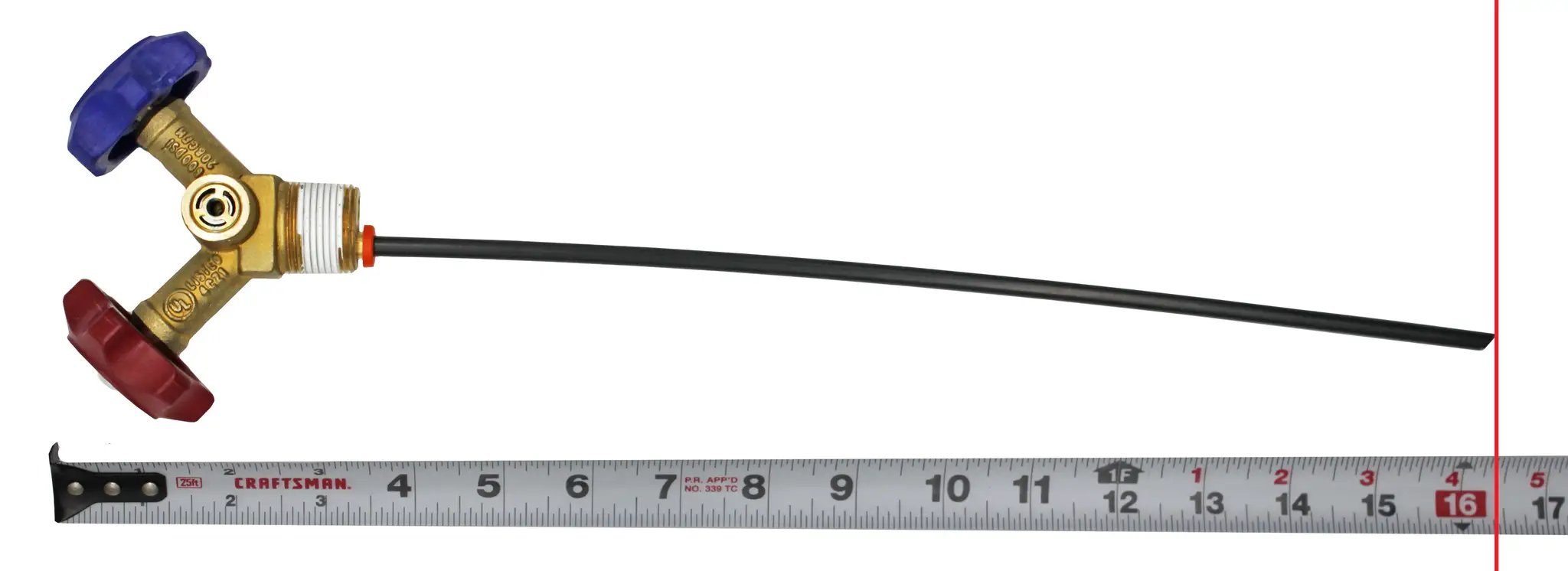 Flame King Y-Valve w/Aluminum Dip Tube & Filter for 50LB Refrigerant Tanks by Flame King Products