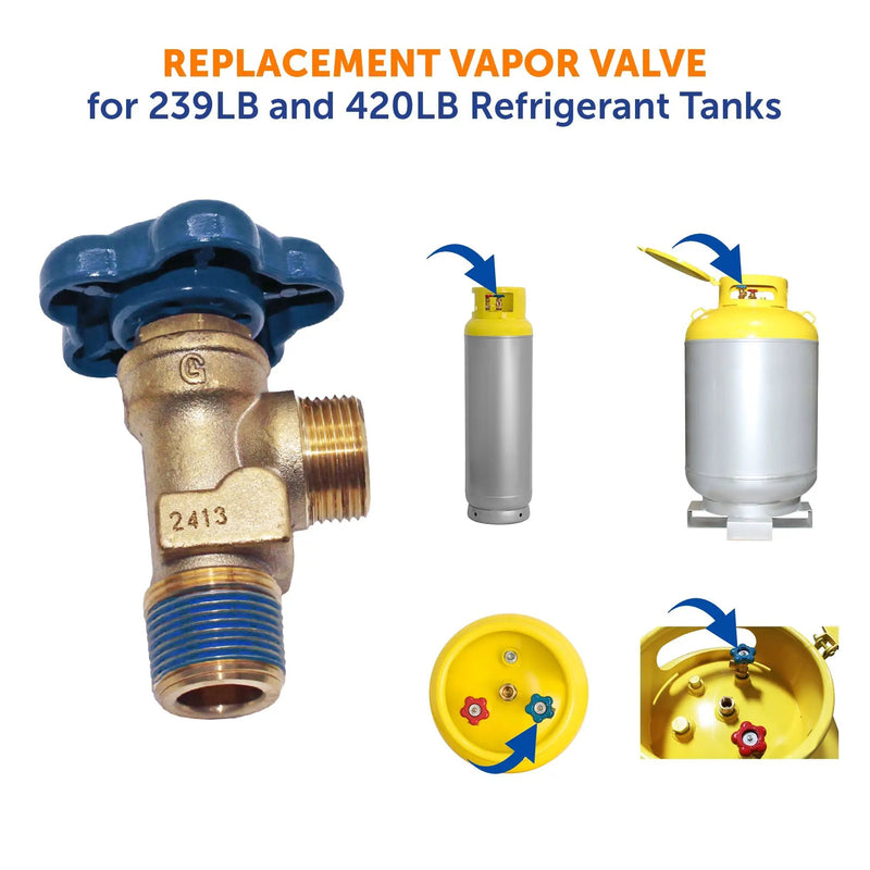 Flame King 239lb and 420lb Refrigerant Tank Vapor Valve by Flame King Products