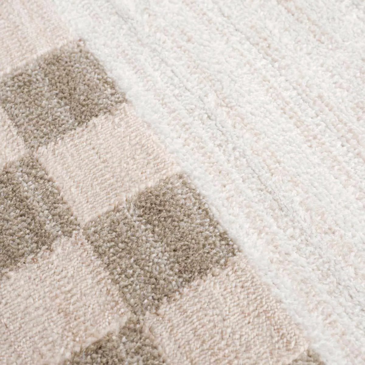 Azrika Beige Checkered Washable Rug - Clearance, photo 13 of 13