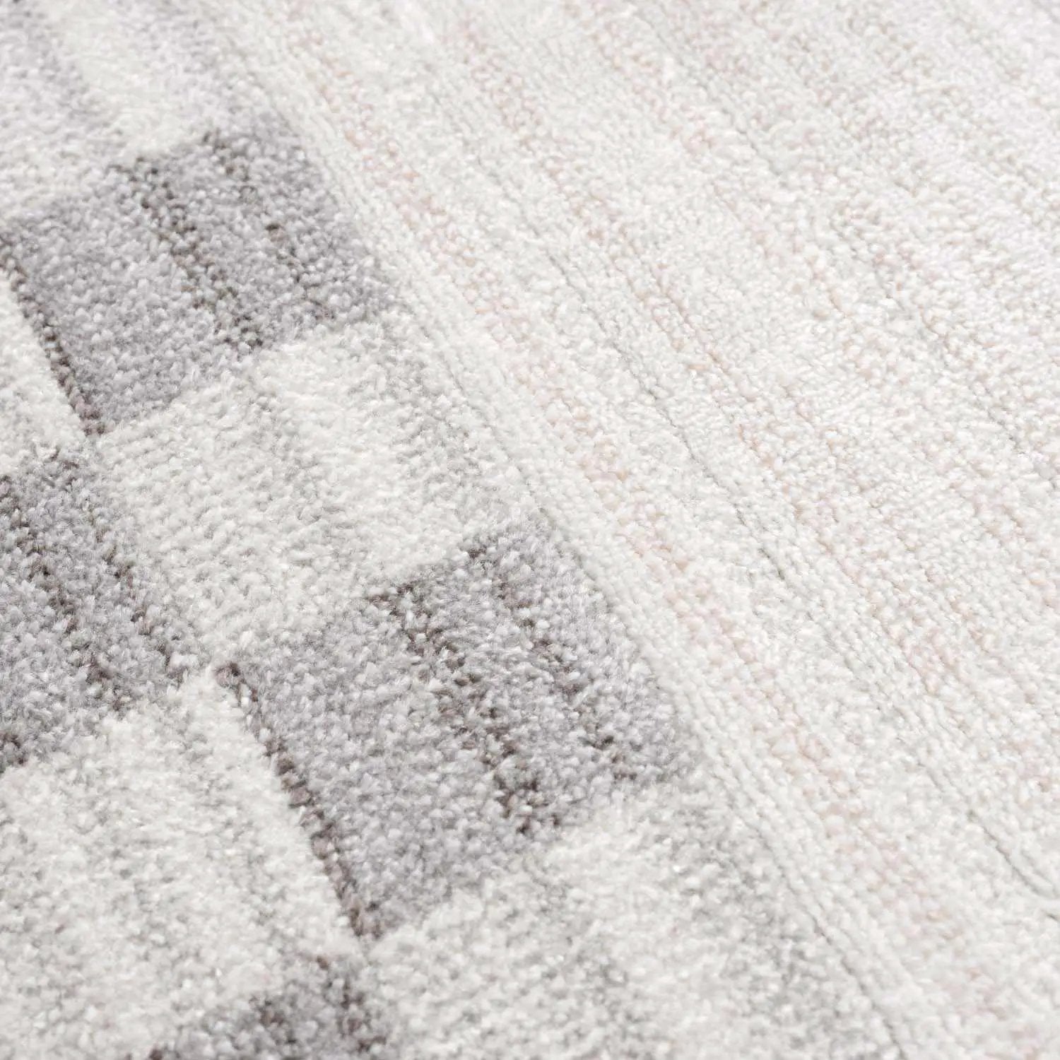 Azrika Gray Checkered Washable Rug - Clearance by Boutique Rugs