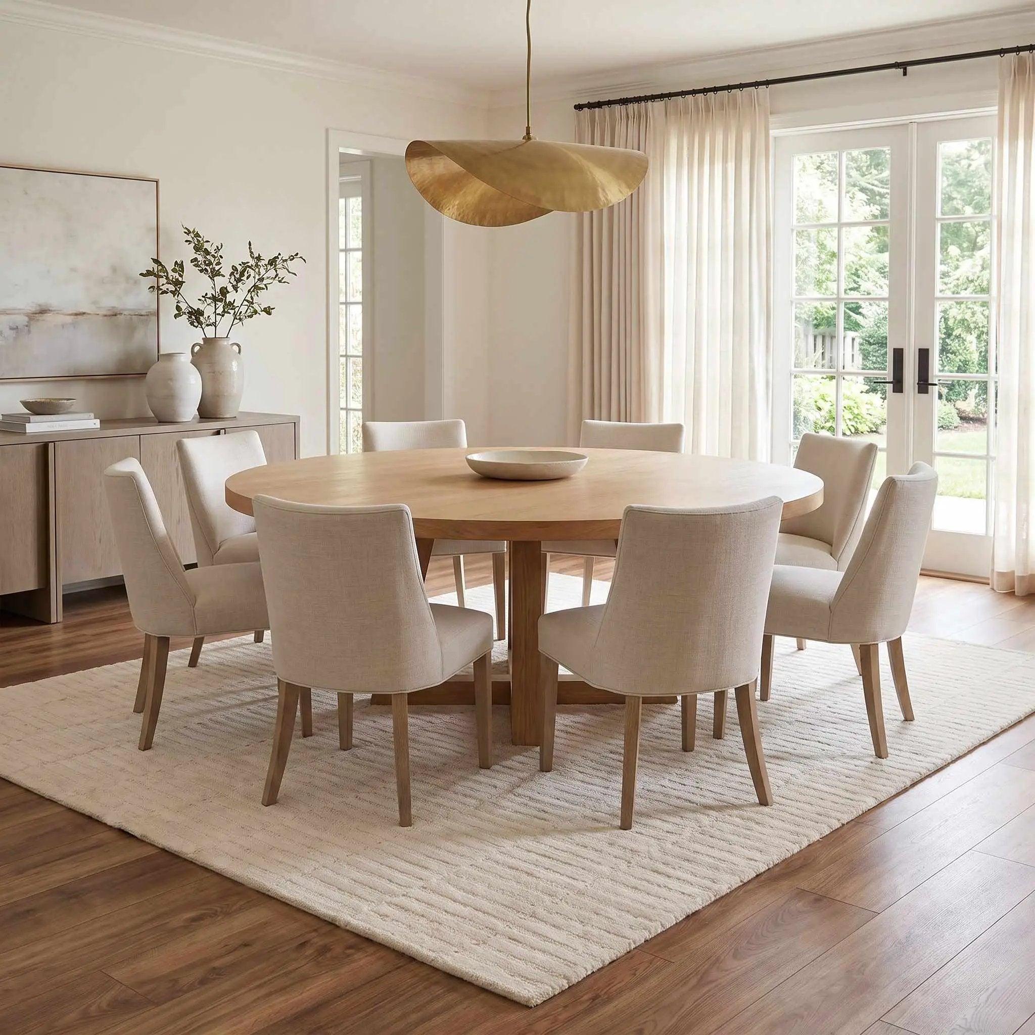 Finial Beige Wool Area Rug by Boutique Rugs