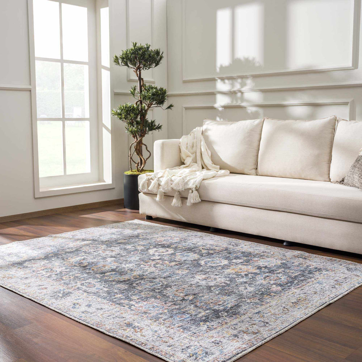 Napeu Washable Area Rug, installed in a room