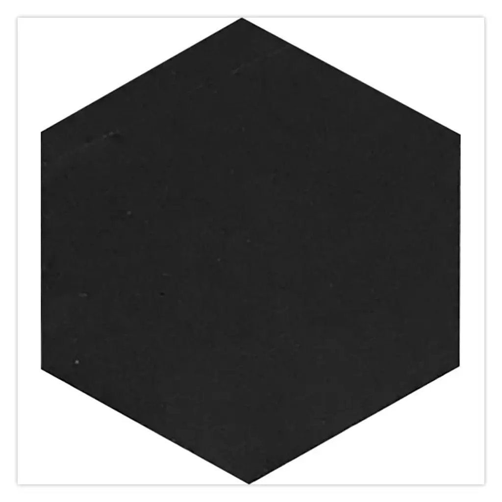Eastern Black 10x10 Honed Hexagon Marble Tile (5 pack, 2.95 sq ft/case) by Apollo Tile