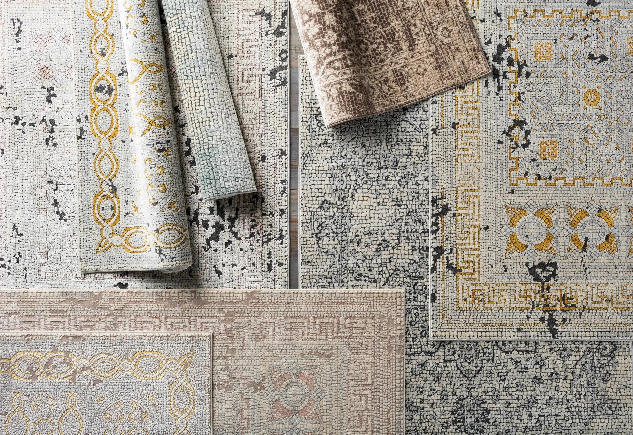 Bosphorus Black Mosaic Rug - Clearance by Boutique Rugs