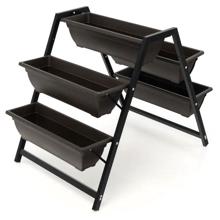 3 Tier Patio Raised Garden Bed Planter Boxes Herbs Flowers Vegetables by HomePacific