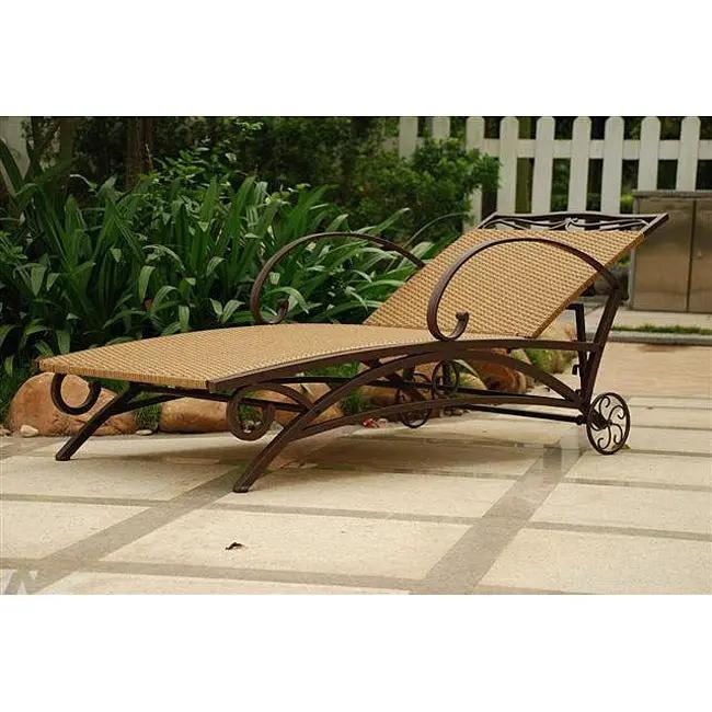 Resin Wicker / Steel Multi-Position Chaise Lounge Chair Recliner by HomePacific