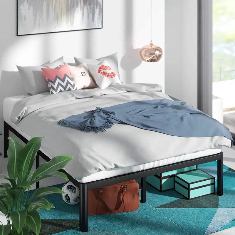 King Metal Platform Bed Frame with Rounded Legs 700 lbs Weight Capacity by HomePacific