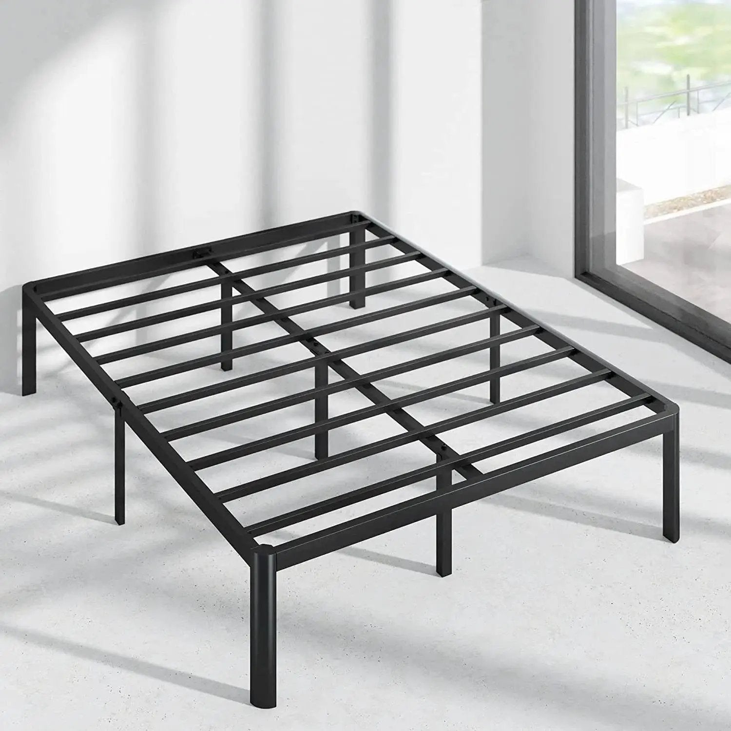 King Metal Platform Bed Frame with Rounded Legs 700 lbs Weight Capacity by HomePacific