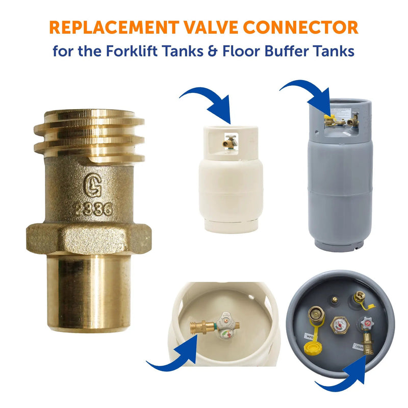 Flame King VSCFL Forklift and Buffer Tank Connector Valve by Flame King Products