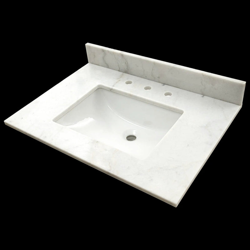 Arabesque Carrara Polished Marble Sidesplash by MSI Surfaces