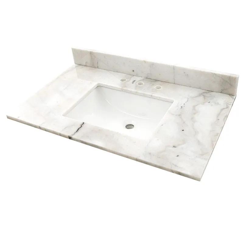 Arabesque Carrara Polished Marble Tiles 37x22 close up