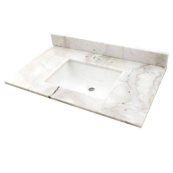 Arabesque Carrara Polished Marble Tiles 37x22
