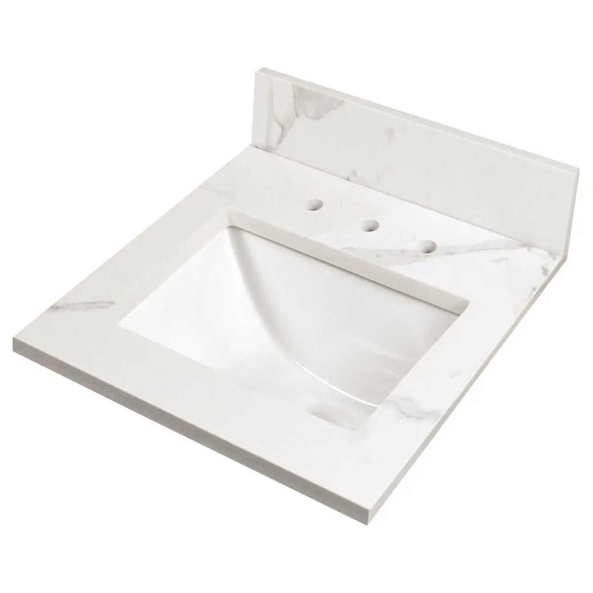 Calacatta Nowy Polished Engineered Marble Sidesplash by MSI Surfaces