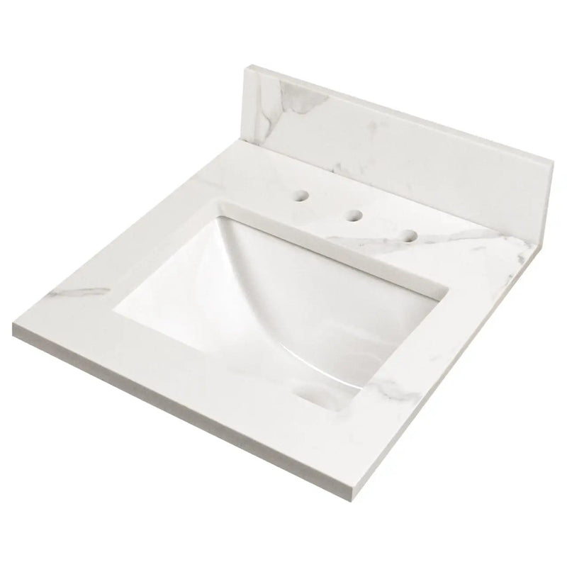 Calacatta Nowy Polished Engineered Marble Sidesplash by MSI Surfaces