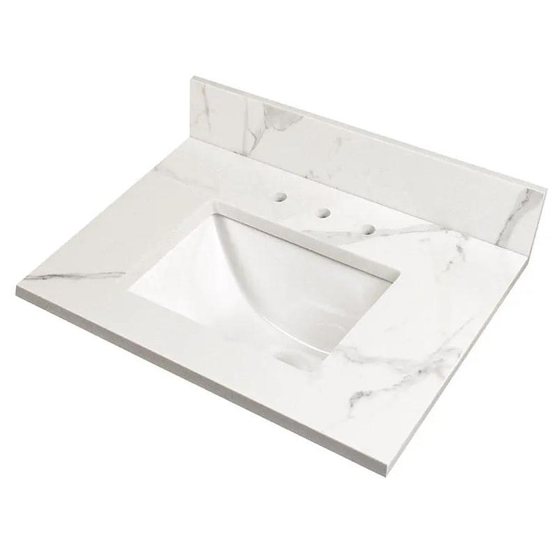 Calacatta Nowy Marble Look Vanity Top Polished Engineered 37x22 by MSI Surfaces