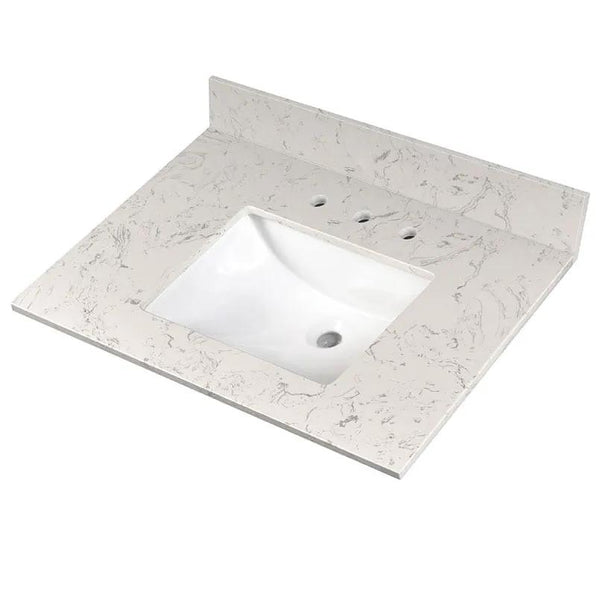 Carrara Sky Polished Engineered Marble Tiles 37x22