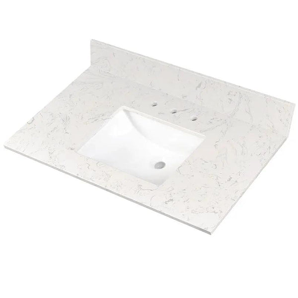 Carrara Sky Polished Engineered Marble Tiles 49x22